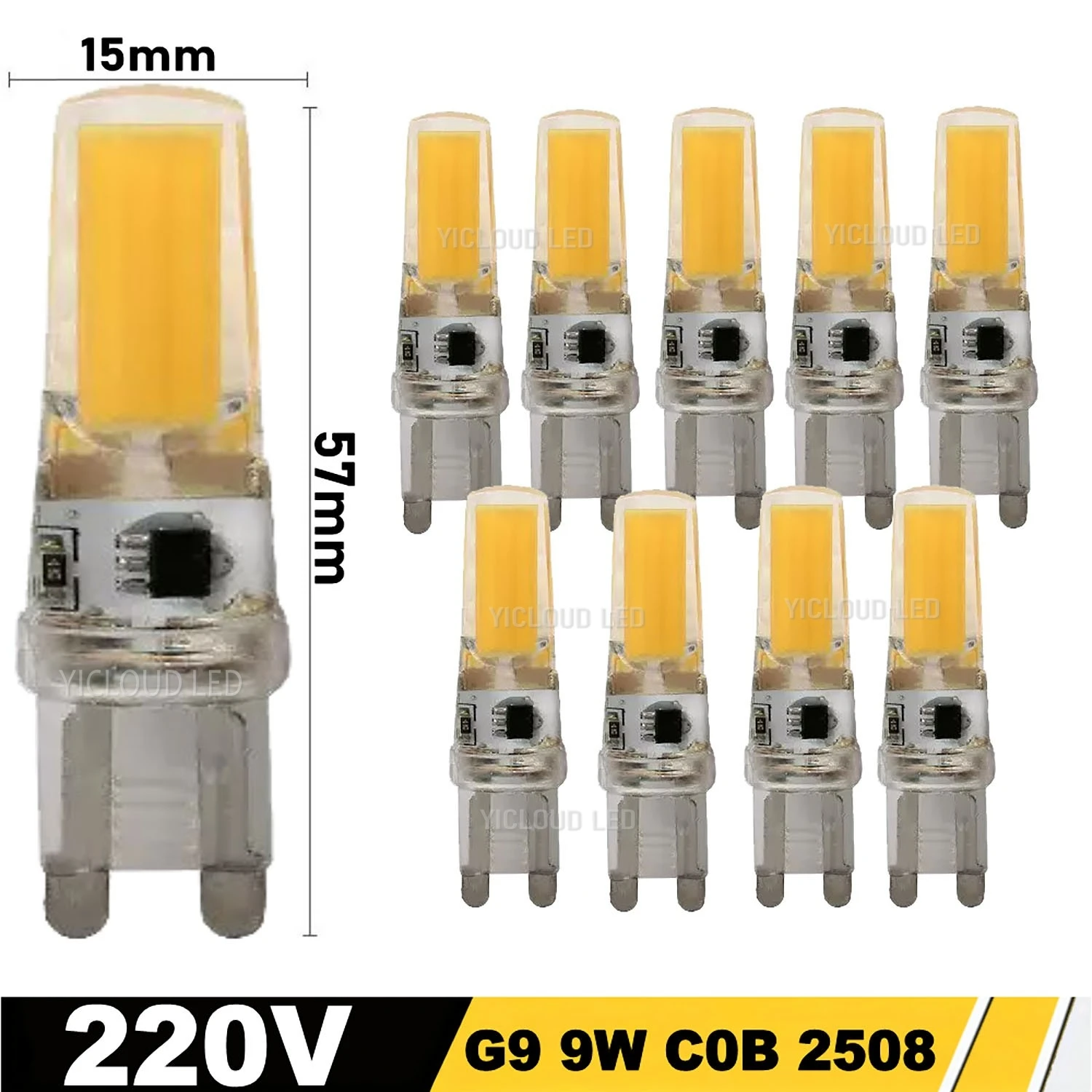 

Светодиодные лампы G4 COB 6W 9W E14 12V 220V (набор из 10 шт.)