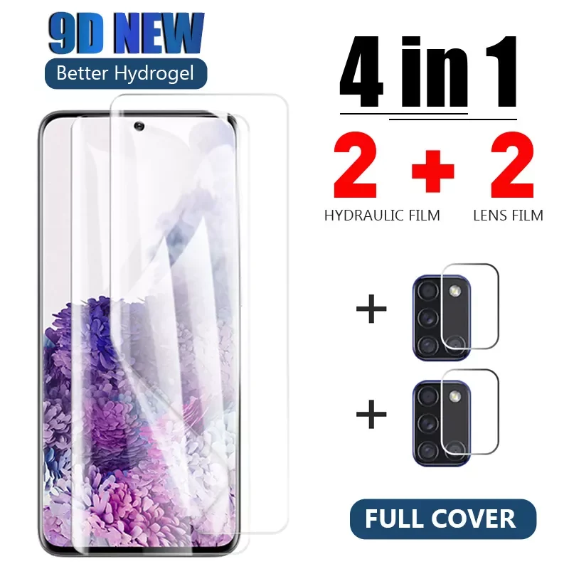 

4in1 Hydrogel Film for Samsung S21 Ultra S10 Plus S10E Lite Camera Screen Protector for Samsung S20 Plus Note 20 Ultra 10 FE