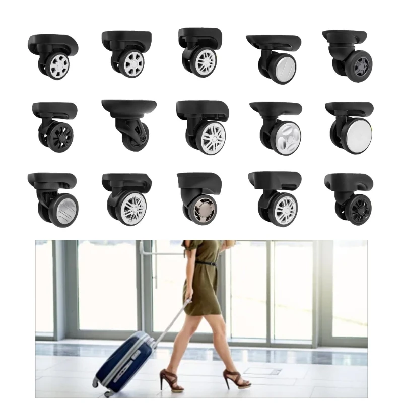

Replacement Luggage Wheels Portable Suitcase Wheels Luggage Swivel Trolley Case Luggage Wheel for Repair