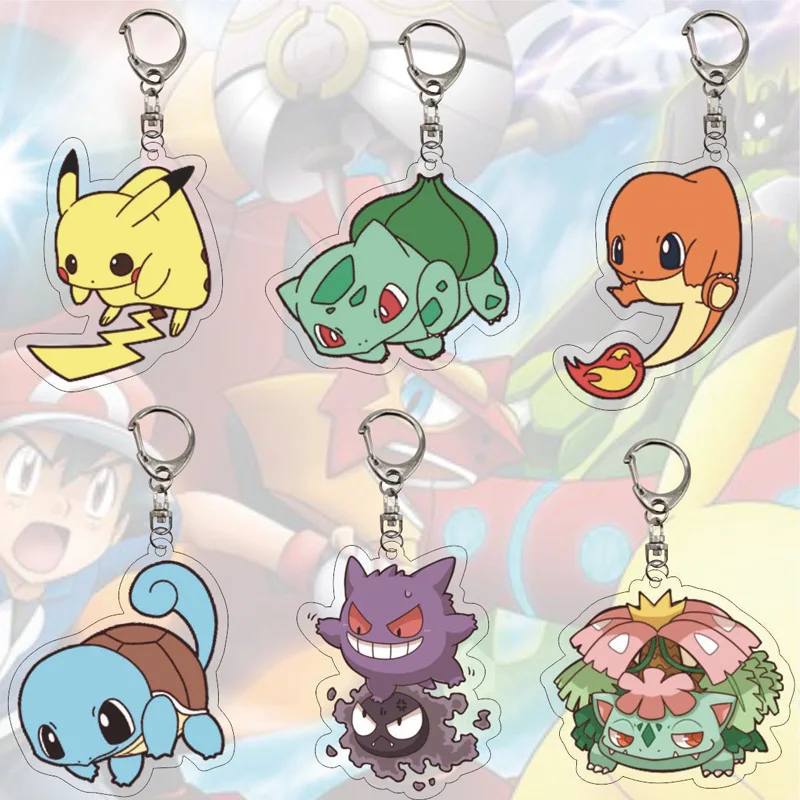 

Elf Keychain Pet Toy Pikachu PVC Pendant 3D Three-Dimensional Double-Sided Anime Cartoon Cute Keychain