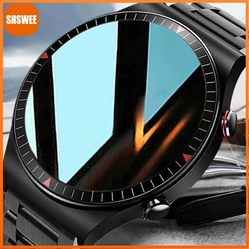 

For Xiaomi Huawei Smartwatch Bluetooth Call Sport Men's Watch Heart Rate Monitoring Music Control Luxury Smart Watch Men+Gift