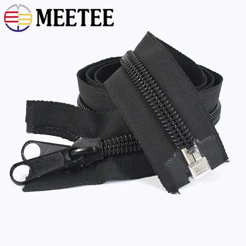 

Meetee 10# 80-300cm Plastic Nylon Zippers Black Open End Long Zip for Outdoor Tent DIY Tailor Sewing Craft Bag Clothes Accessory