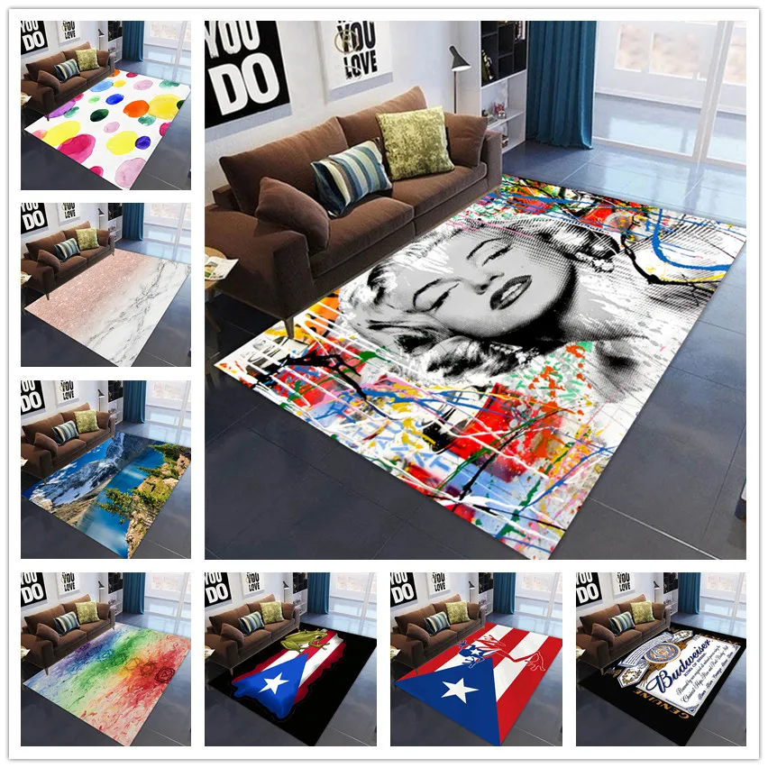 

Fannel Soft Livingroom Rug Carpet For Livingroom Door Mat Home Decoration Playgameroom Rug Tapetes De Sala