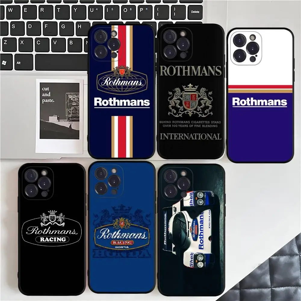 Фото Крутой чехол для телефона R-Rothmans Cigarettes для iPhone 17 16 15 14 13 12 11 Pro Max Plus Mini, силиконовый, черный №3