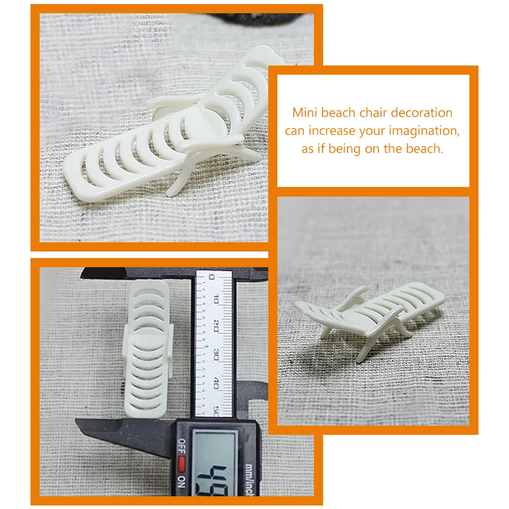 10 шт. миниатюрный пляжный стул Microlandscape реквизит для фотосессии мини-шезлонг