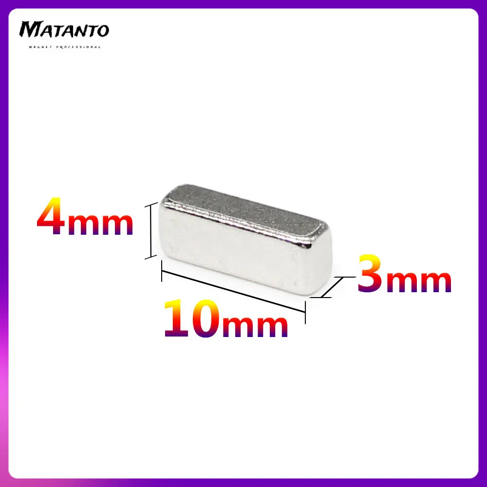 

10/20/50/100/200/300/500PCS 10x4x3 Quadrate Strong Powerful Magnets N35 10x4x3mm Block Rare Earth Neodymium Magnet Sheet 10*4*3