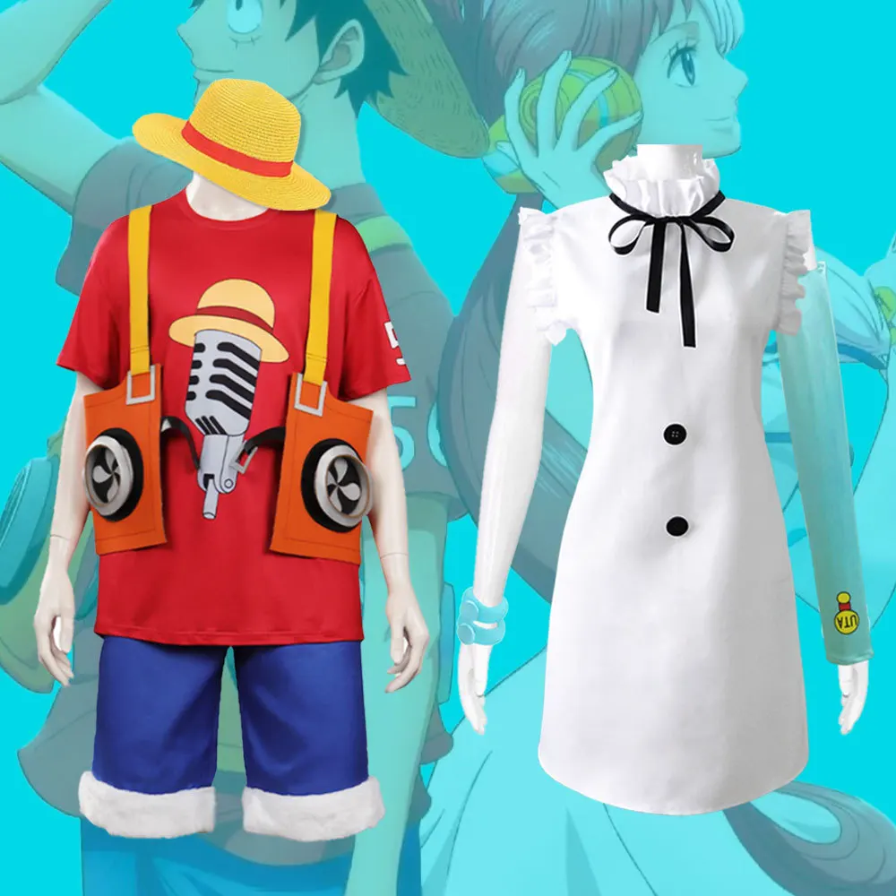 

The Pirate King Anime One Piece Film RED Luffy UTA Cosplay Costumes Hat Straw Hat Cosplay Clothes Halloween Carnival Costume