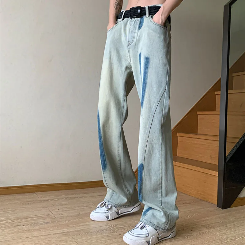 Jeans For Men 2023 Fashion Youth Trousers Cross Denim Pants Streetwear Baggy Jeans Man Hip Hop Y2k Men Cargo Pant Punk Clothing