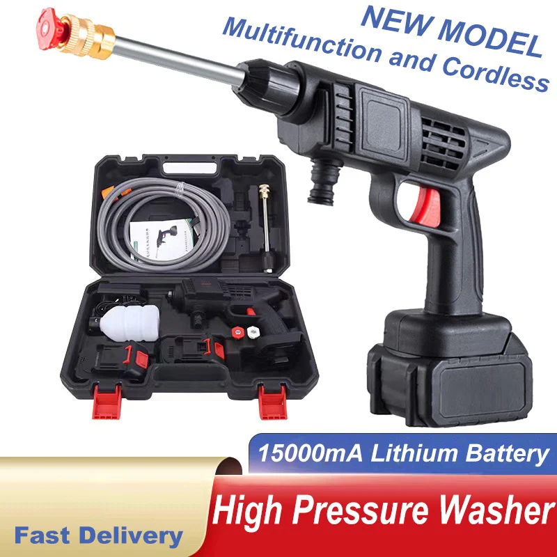 

24V Cordless Car Washer High Pressure Sprayer Rechargeable Car Washer Portable Power sprayer WIth Toolbox