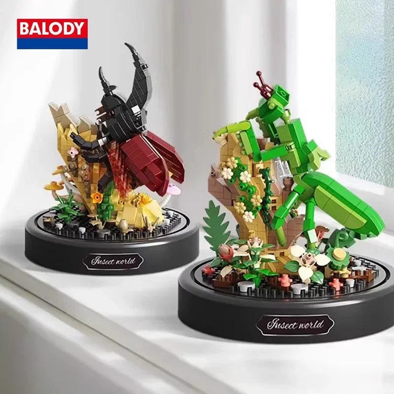 BALODY 6 шт. модные 3D мультяшные строительные блоки в горшках оригинальные