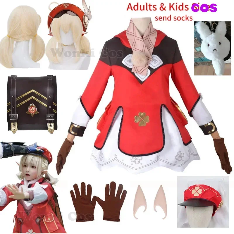 Игра Impact Klee карнавальный костюм парик со шляпой полный комплект милое платье