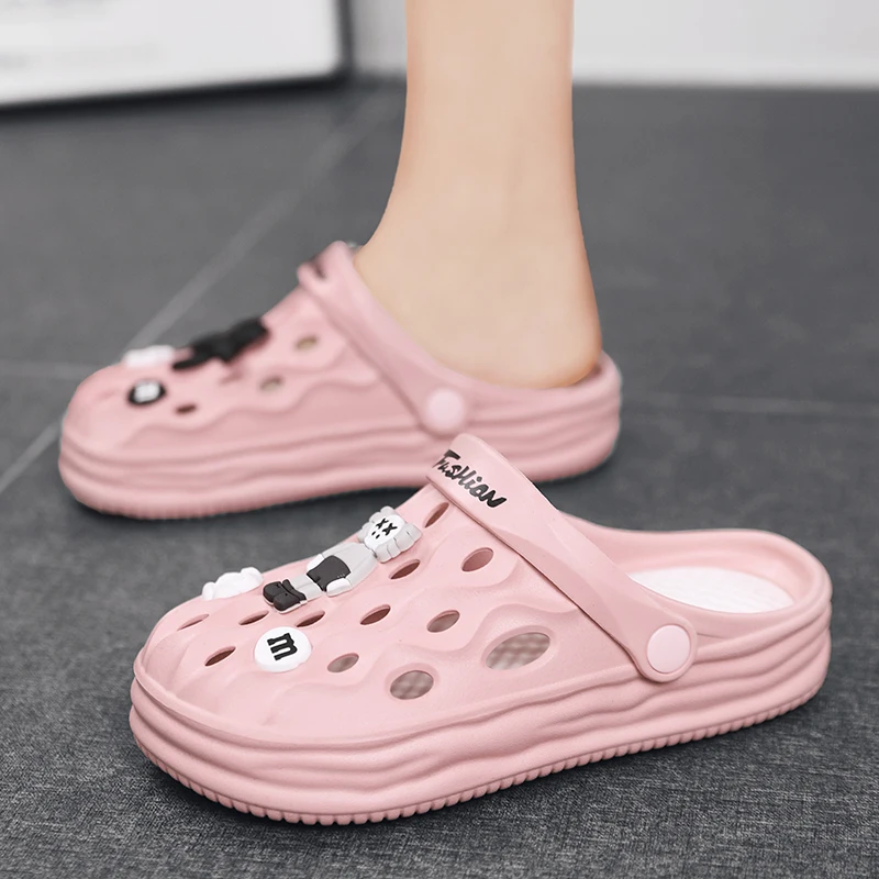 Women's Slippers Breathable Cartoon Women Slides Fashion Summer Ladies Shoes Outdoor Non-Slip Garden Clogs Female Flat Sandals