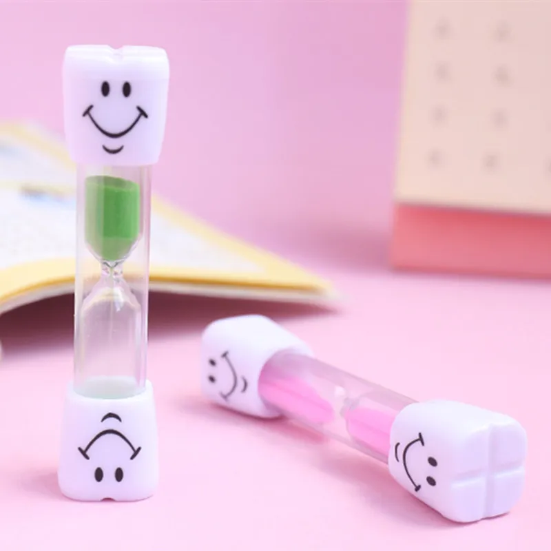 

3 Minute Children Kids Gift Hourglass Toothbrush Timer Smiling Face For Cooking Sandy Clock Brushing-Teeth Sandglass