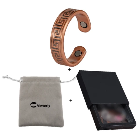 Vinterly магнитные кольца из меди, счастливый узор