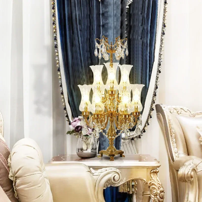 Французская роскошная хрустальная настольная лампа декоративное освещение из