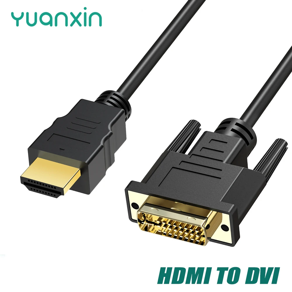 Кабель дисплея YUANXIN 4K HDMI-DVI 1920*1080P HD монитор тв проектор видео Ноутбук 1 8 м/3 М