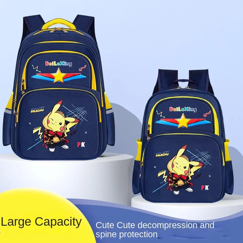 

Large-capacity Anime Cartoon Pikachu Student Schoolbag Light Backpack Shoulder Schoolbag The Best Gift Zipper Shoulders
