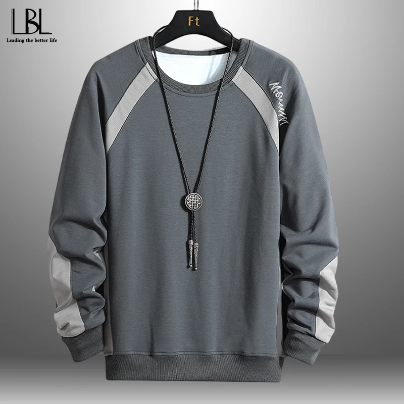 

Men's Trendy Pullover Sweatshirt Quality Cotton Fabric Mens Hoodie Oversize Loose Sweatshirt Spring and Autumn Male Clothing