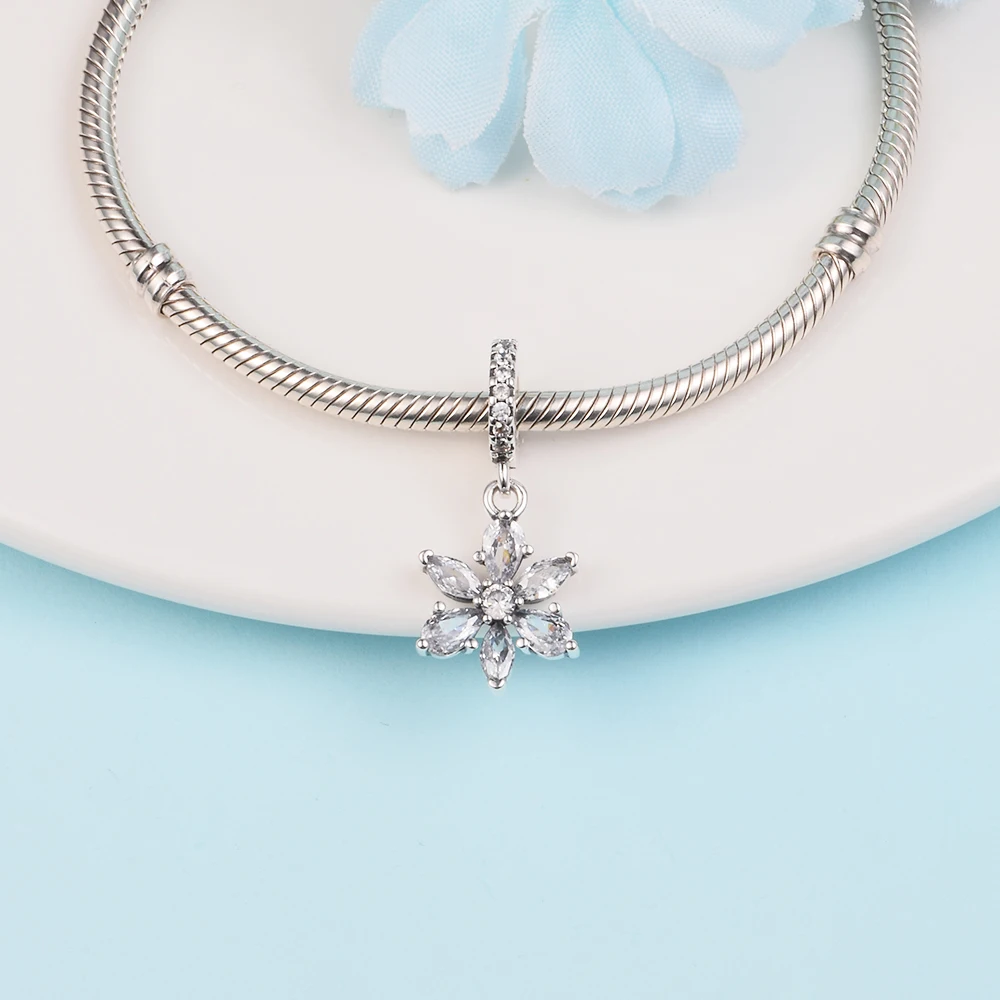 

Sparkling Herbarium Cluster Dangle Charm for Women DIY Fits Pandora Bracelet 925 Sterling Silver Beads for Jewelry Making Kralen
