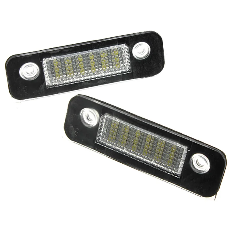 

2Pcs LED Car Number License Plate Light Lamp 1332916 For Ford Fiesta Fusion Mondeo MK2 No Error Auto Accessories