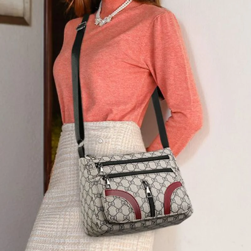 2023 New Multi layered Middle aged Women Bag Mom Bag Women Trendy Shoulder Bag Cross Shoulder Bag Wallet Shopping Large Capacity