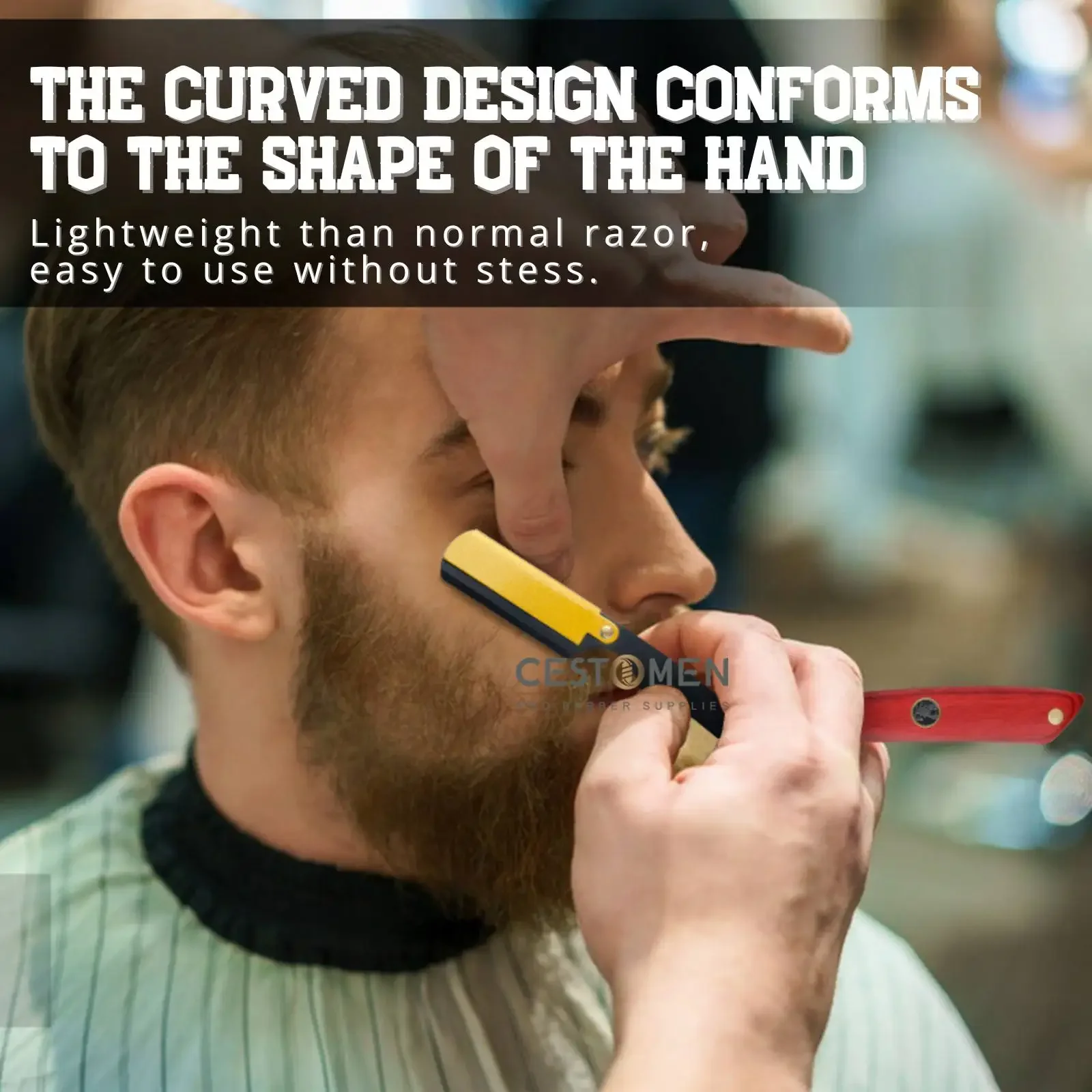 НОВЫЙ триммер ручная бритва профессиональная прямая кромка цвет дерева с