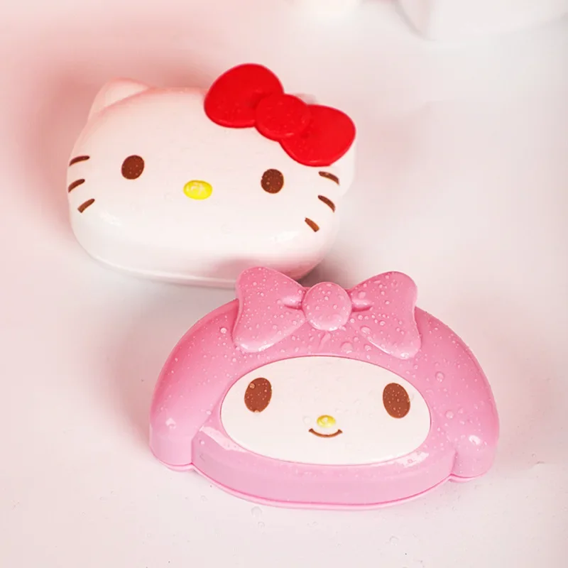 Sanrio Коробка для мыла с милым Hello Kitty Моя Мелодия красивая модная домашняя раковина