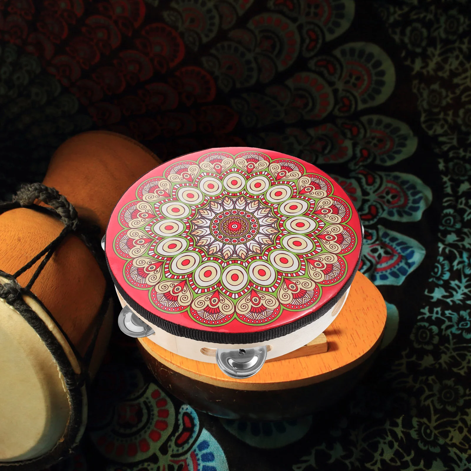 Бубен-барабан танцевальные барабаны для детей однорядные бубни