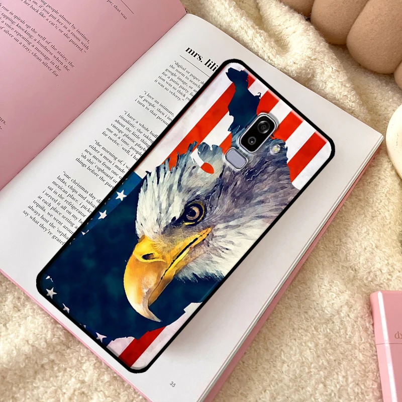Американский флаг США чехол с орлом для Samsung Galaxy J7 J5 J3 2016 J1 A3 A5 2017 A6 A8 J4 J6 Plus A9 2018 Coque