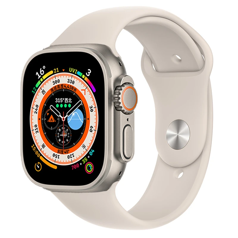 Silicone Strap For Apple Watch Band 42mm 45mm 38mm 44mm 40mm Smartwatch Rubber Sports Watchband Bracelet iWatch Series 8 7 6se53