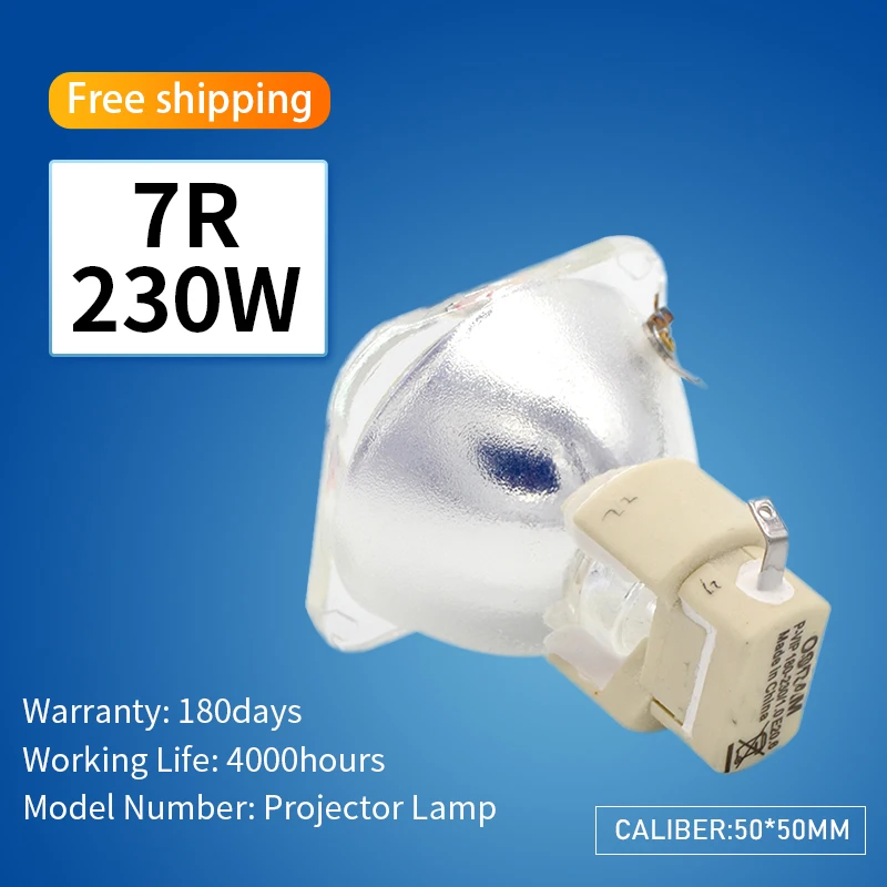 Stage Light 7R 230W lamp P-VIP 180-230/1.0 E20.6 For Moving Head light bulb for bar KTV DJ