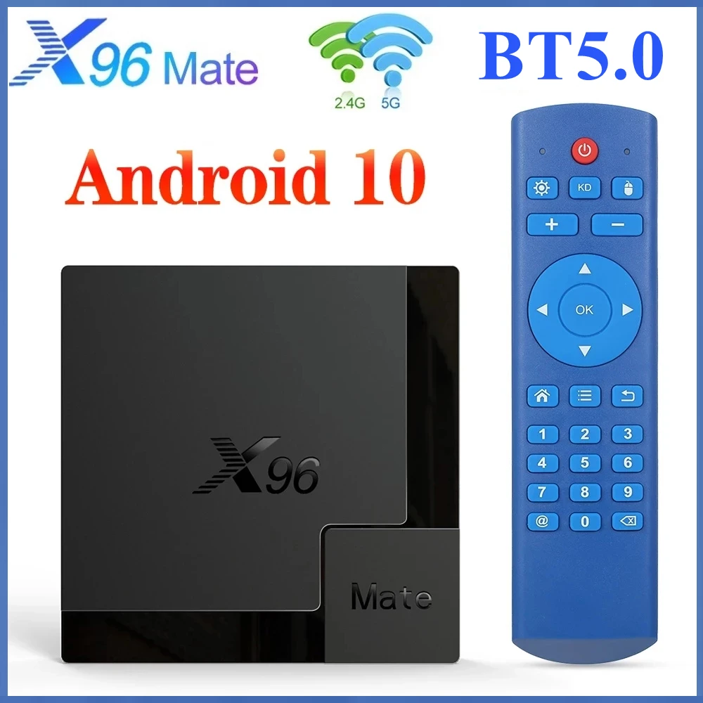 

ТВ-приставка X96 Mate, Android 10, Allwinner H616, 4 + 32/64 ГБ, 4K
