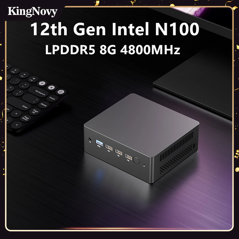 

Мини-ПК 12-го поколения Intel N100 четырехъядерный LPDDR5 8 Гб 4800 Гц Windows 11 двойной RJ45 LAN HDMI2.0 DP 2x4K Карманный Настольный игровой компьютер
