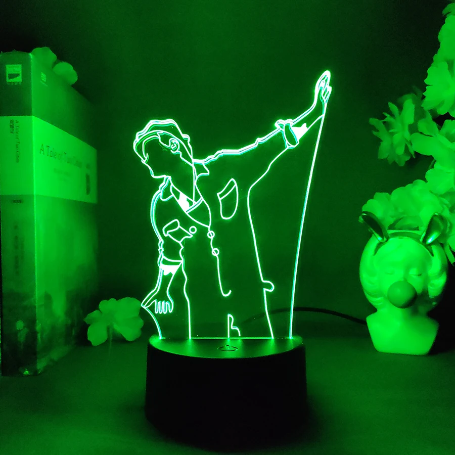 

Freedom Anime Man 3d Nightlight Cute Bedroom Decoration Home Table Desktop RGB Neon Lights Kids Manga Gift