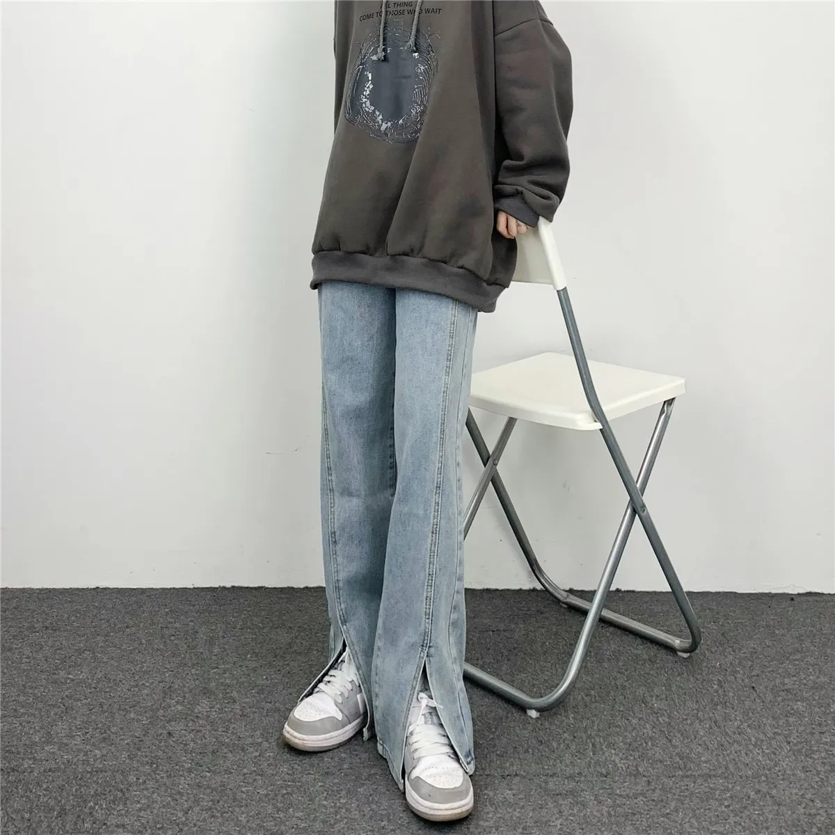 JEAN MAN Hip-hop Street Design Retro Stitching Jeans for Women High Street Jeans Men's Loose Jeans Street Pants Y2k Pants Casual