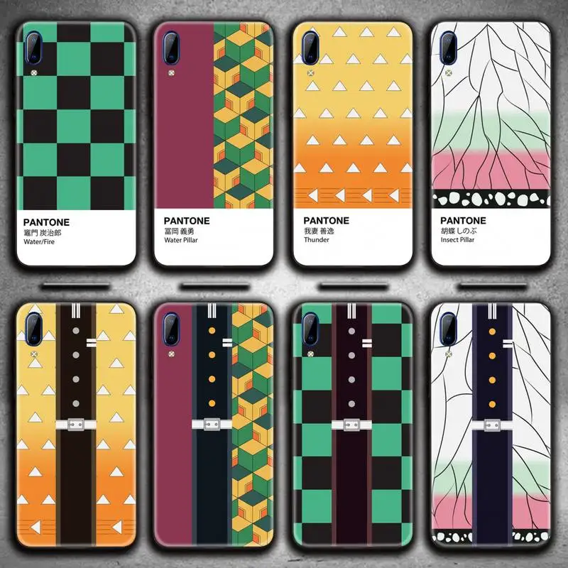 

Anime Demon Slayer Pattern Phone Case For Vivo Y91c Y17 Y51 Y67 Y55 Y7s Y81 Y19 Y97 Y93 V17 vivos5