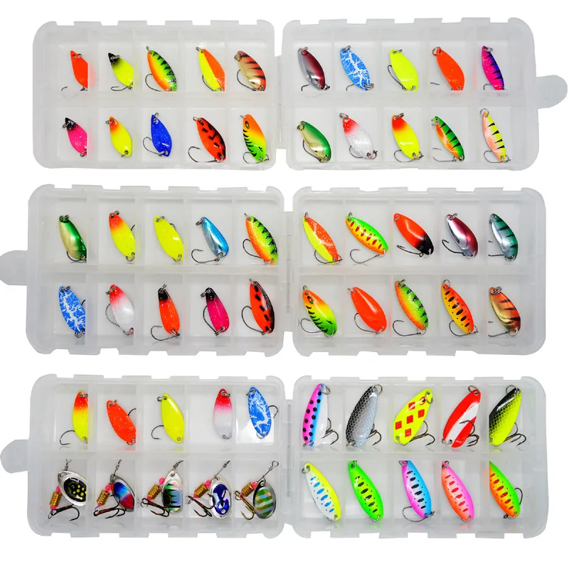 

20Pcs Hot Metal Jig Spoon Fishing Lure Set Wobblers Kit Pike Spoon Bait Fishing Tackle Pesca Isca Artificial