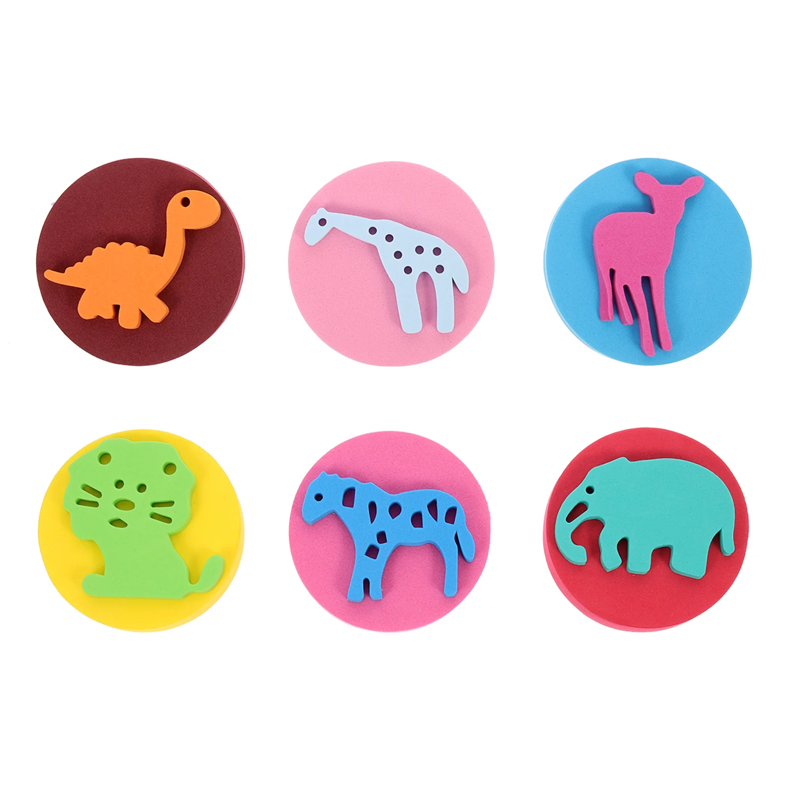 

6 Pcs Painting Stamp Painting Sponge Seal Doodle Graffiti Tool DIY Sponge Stamps Graffiti Painting Seals for Children Kids Boys