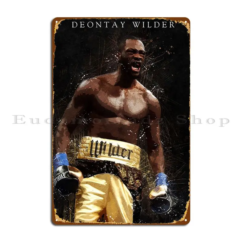 Deontay Wilder металлическая табличка, клубный Фотофон для украшения стен гаража, настенный фотопостер