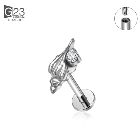 UHERA Титановые серьги 16g