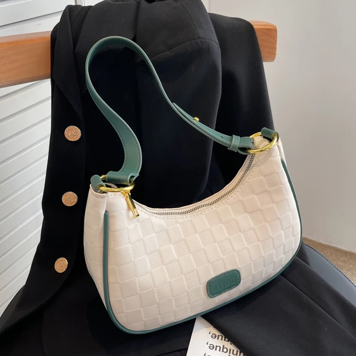 

Fashion Underarm Bag Women Handbag Zipper Shoulder Bags Ladies PU Half Moon Bags for Women 2022 New Luxury Handbags Bolso Mujer