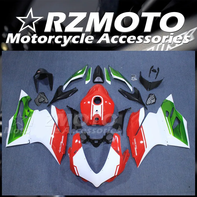 

Новый комплект обтекателей из АБС-пластика подходит для Ducati 959 1299 Panigale s 2015 2016 2017 2018 Комплект кузова 15 16 17 18 зеленый красный + крышка бака