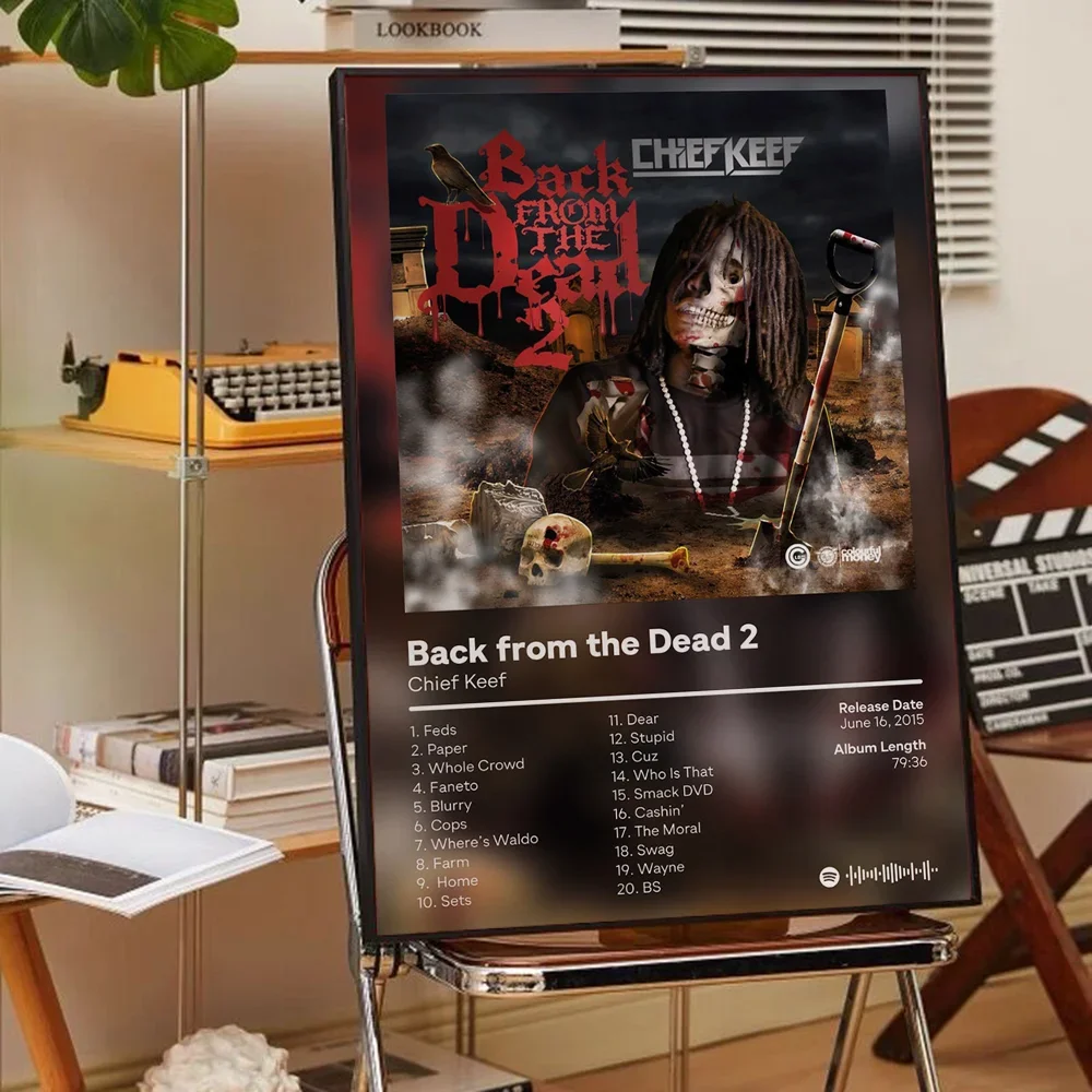 Музыкальный поп-рэп-альбом Chief Keef белая бумага постер водостойкая бумажная