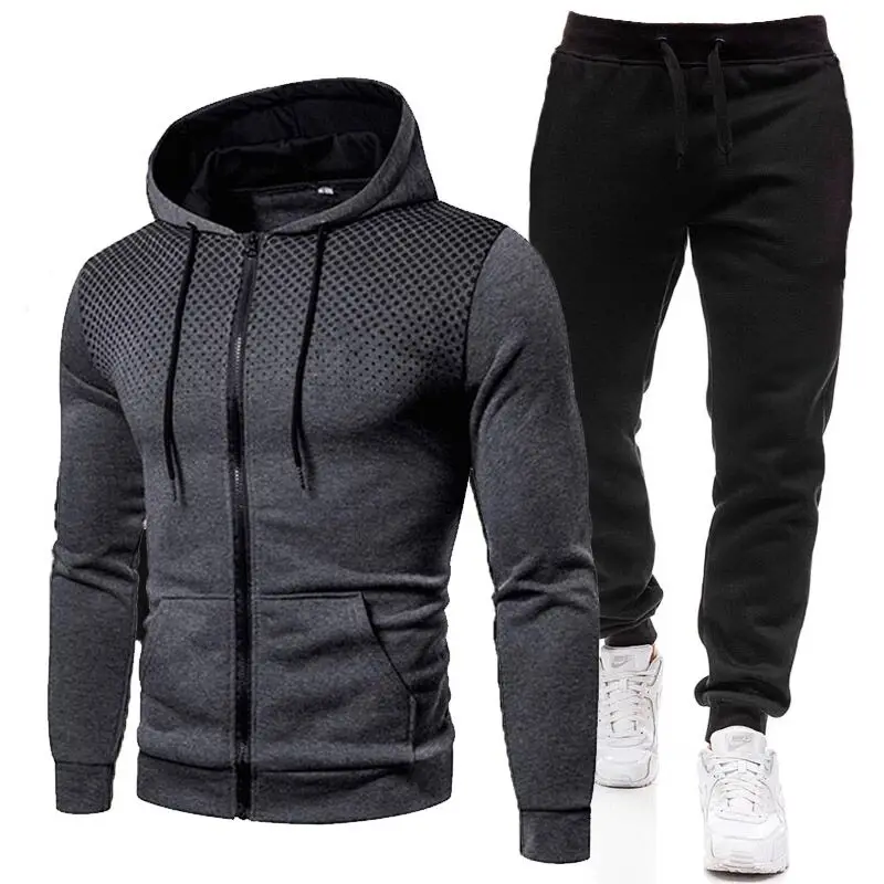 

New Fall/Winter 2022 Men's Hooded Sweatshirt And Sweatpants Two-Piece Casual Pants Casual Sportswear Suit Brand Sportswear XXXL