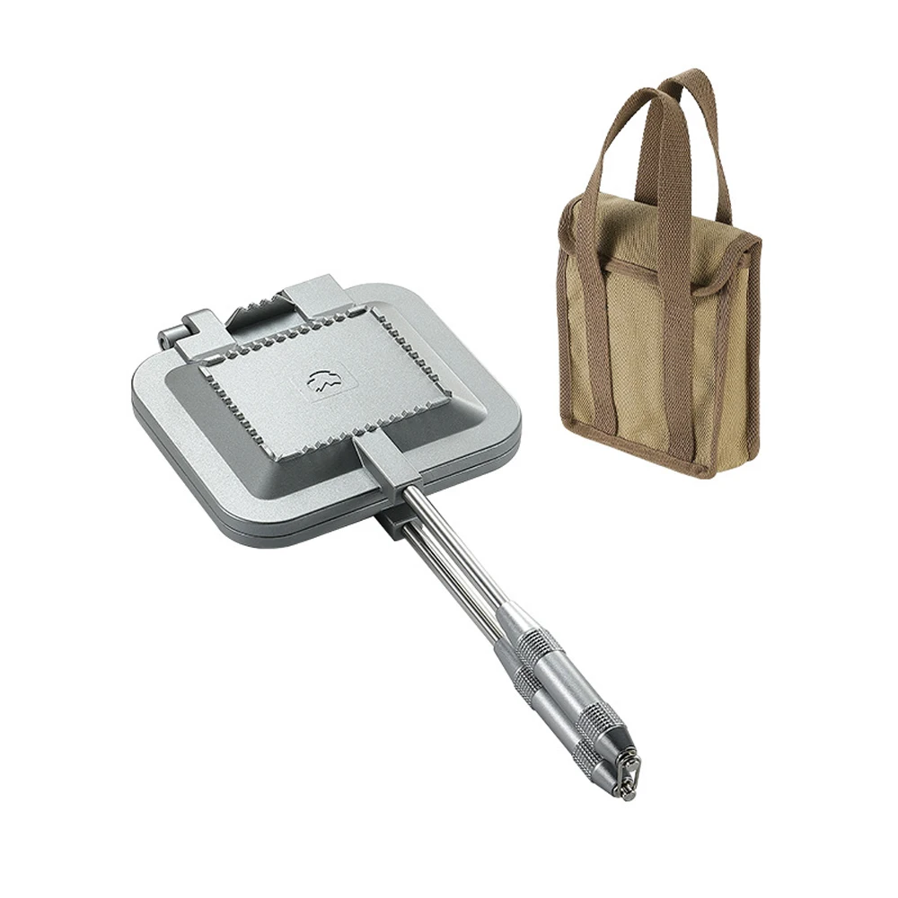 

Outdoor Sandwich Baking Machine Detachable Handle Muffin Sandwich Baking Pan Camping Picnic Dual-Side Breakfast Clamp Tray