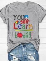 teeteety womens high quality 100 cotton you gon learn today printed graphic o neck t shirt
