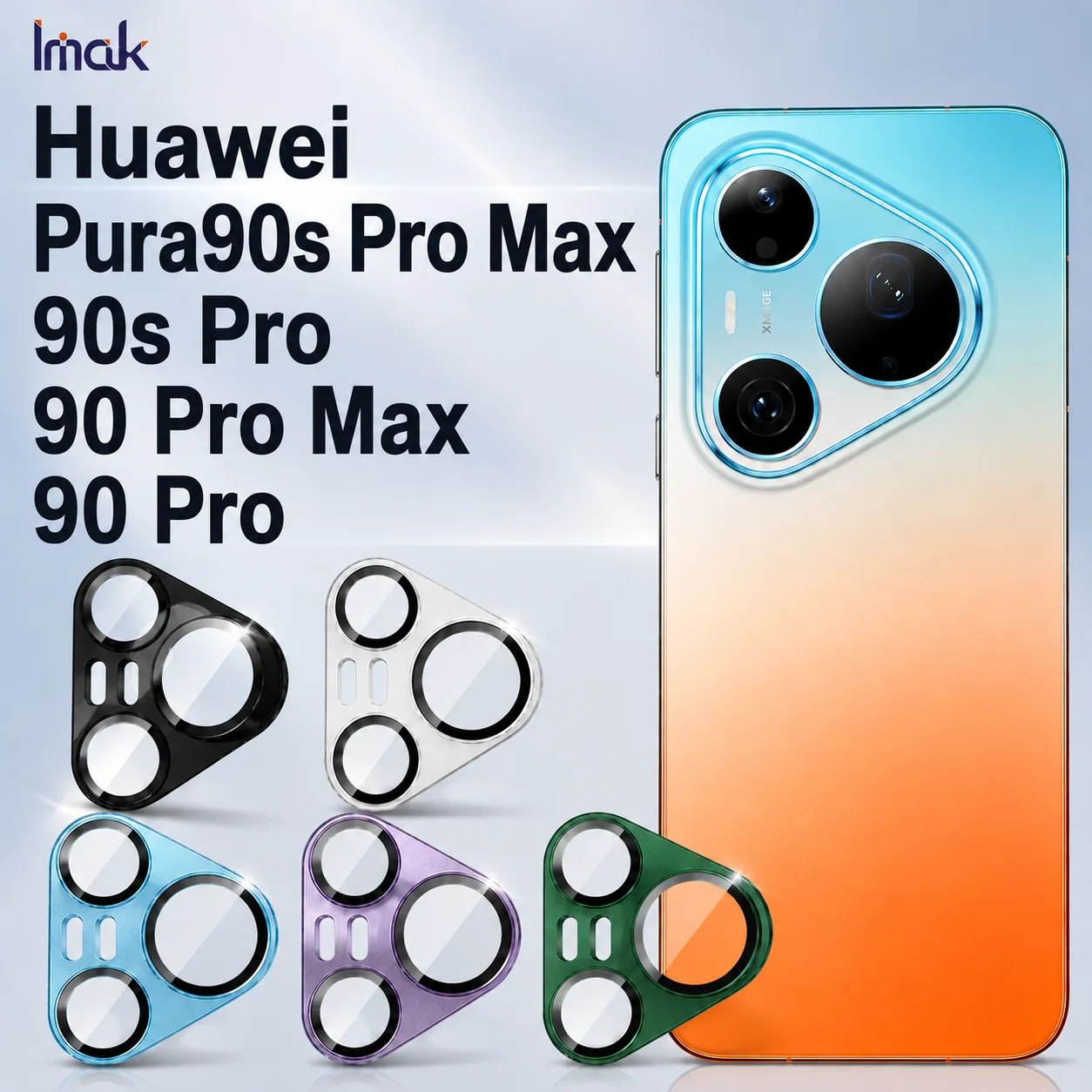 Фото Защитное стекло для камеры Huawei Pura 90 90s Pro Max, совместимое с чехлом, ультратонкое, LS0009 №1