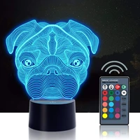 little pet dog 3d lamp acrylic usb led night lights neon sign lamp xmas christmas decorations for home bedroom birthday gifts
