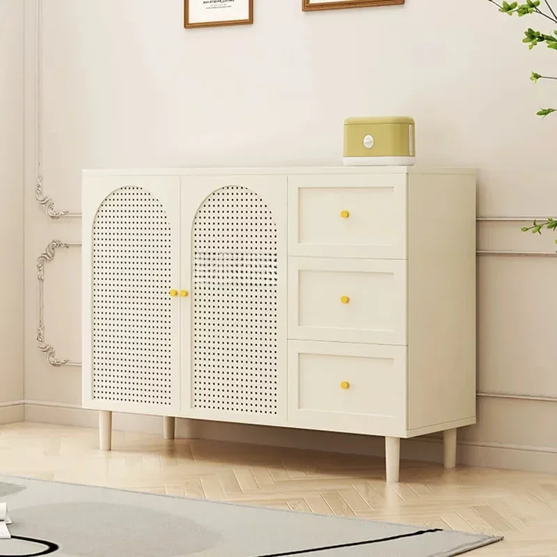 Экономия пространства боковой кухонный шкаф угловой буфет скандинавский белый