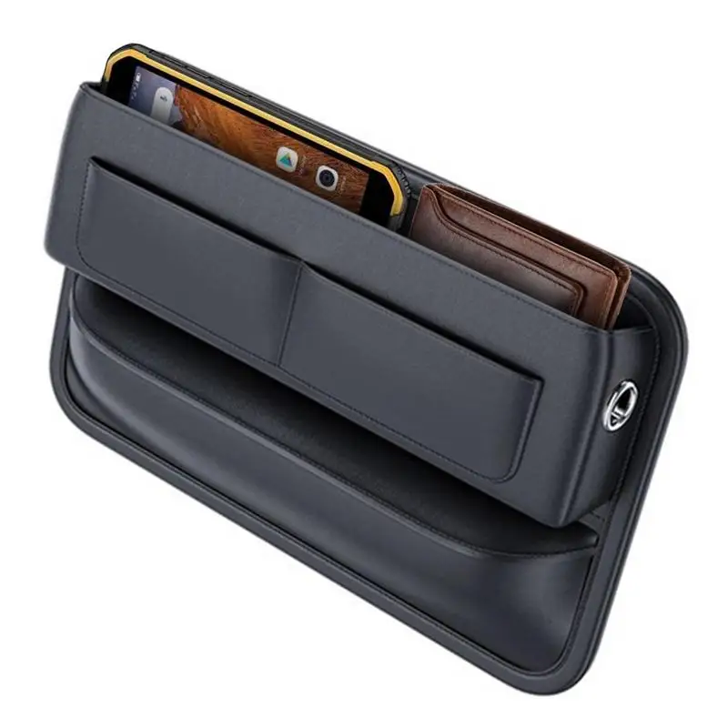 

2 In 1 Car Seat Gap Storage Box Multi Functional Car Storage Organizer Box Pu Leather Car Crevice Stowing Tidy Interior Parts
